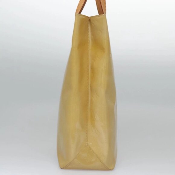 LOUIS VUITTON Monogram Vernis Reade MM Hand Bag Beige M91141 LV Auth sw134 - Picture 4 of 15